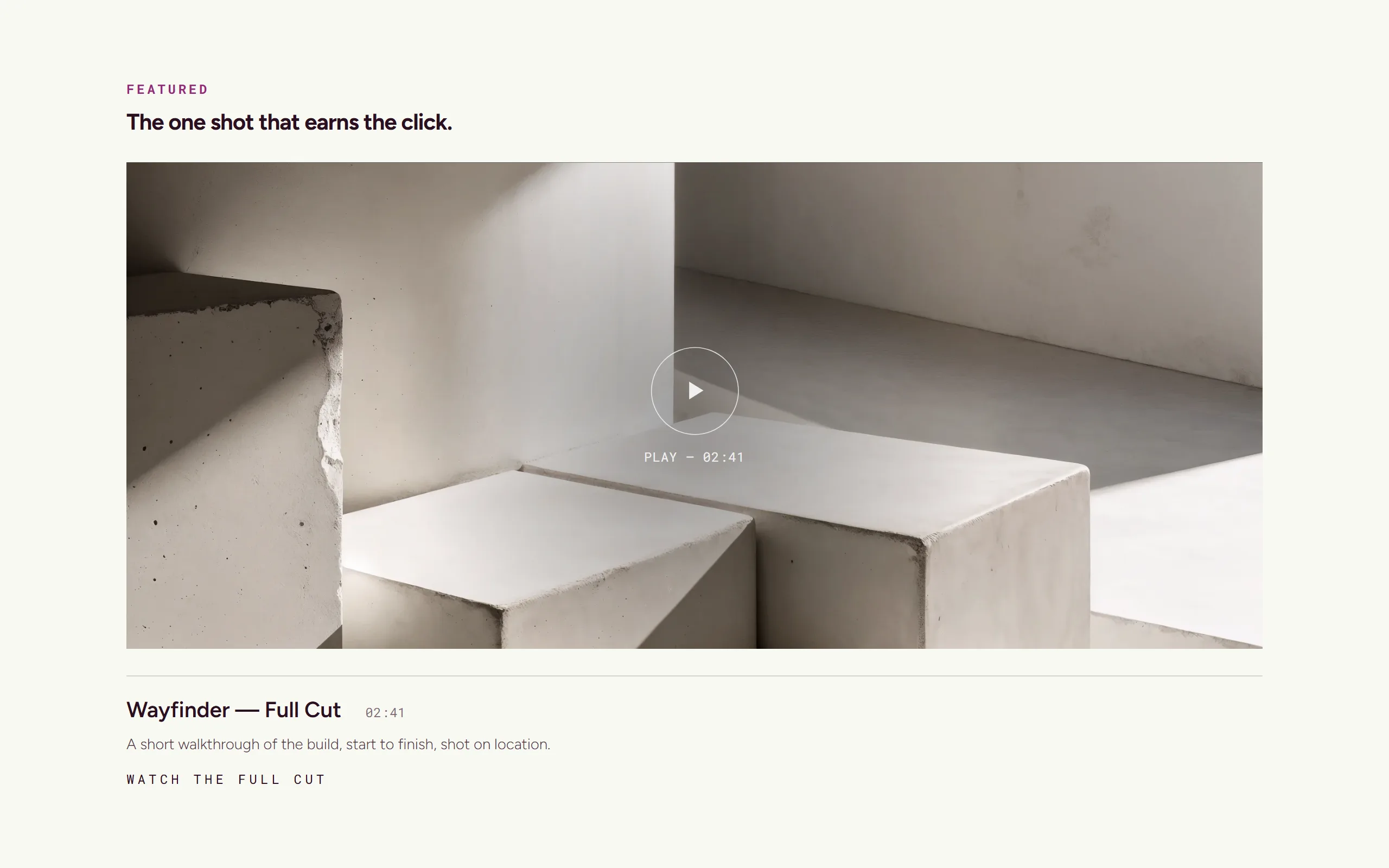 Cinema Feature — light theme