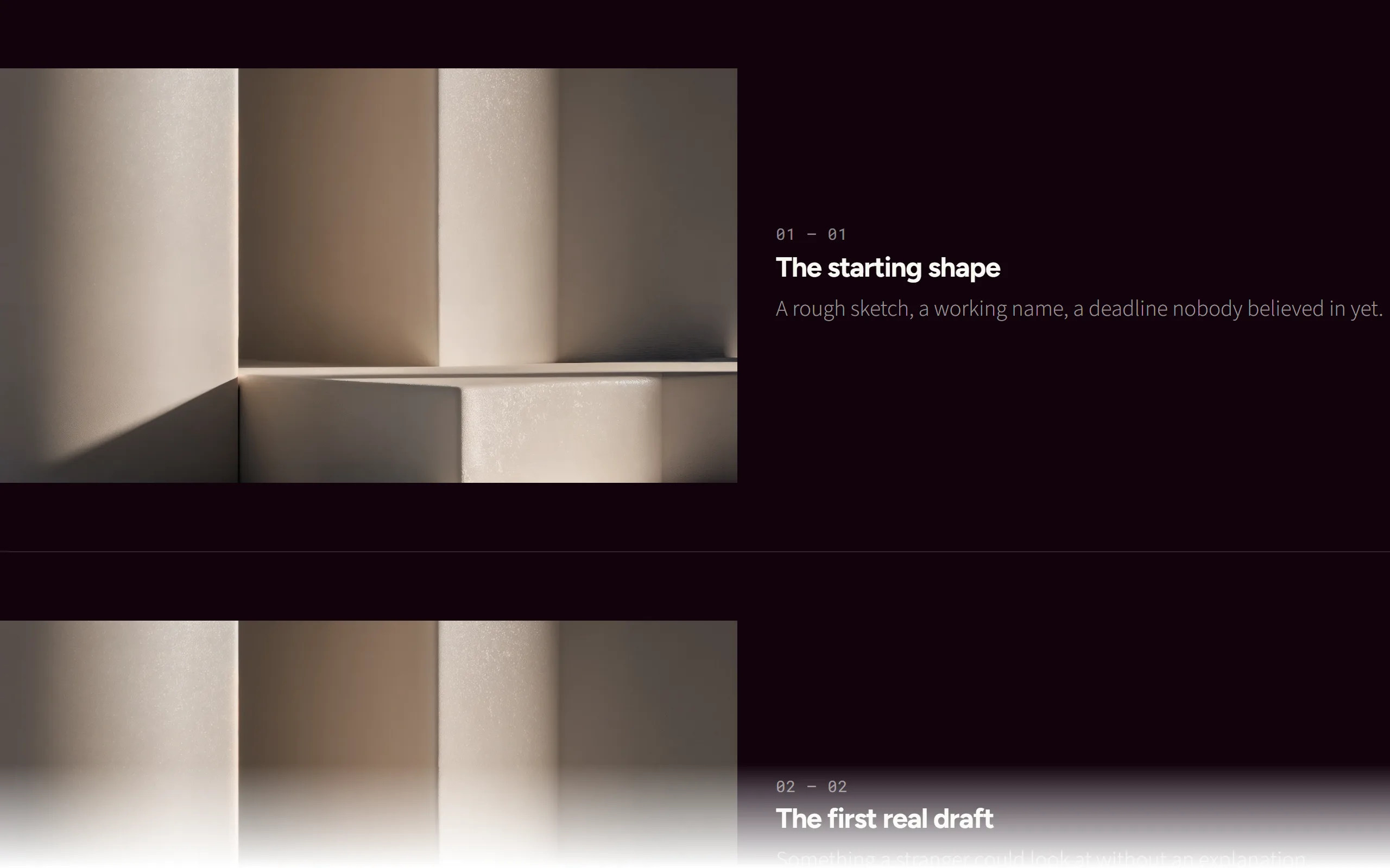 Scrub Story — dark theme