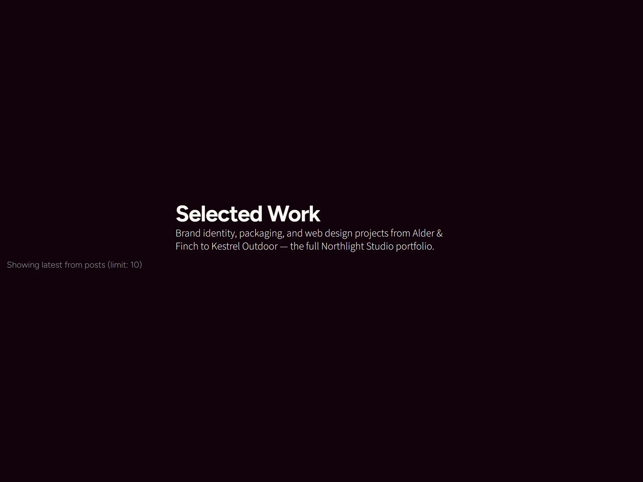 Archive — dark theme