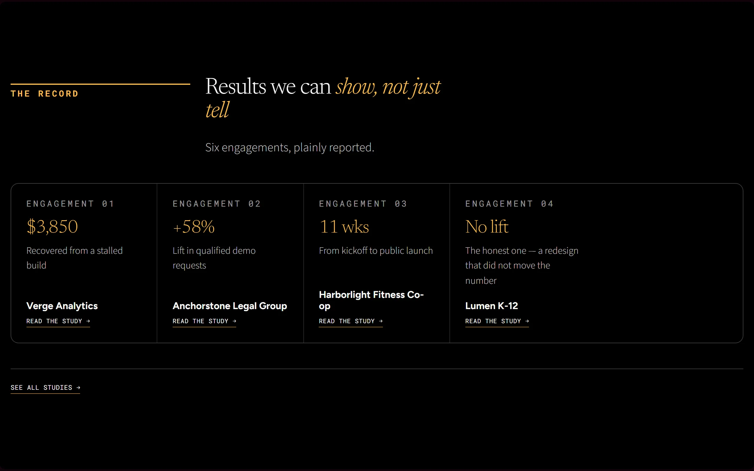 Case File Row — dark theme