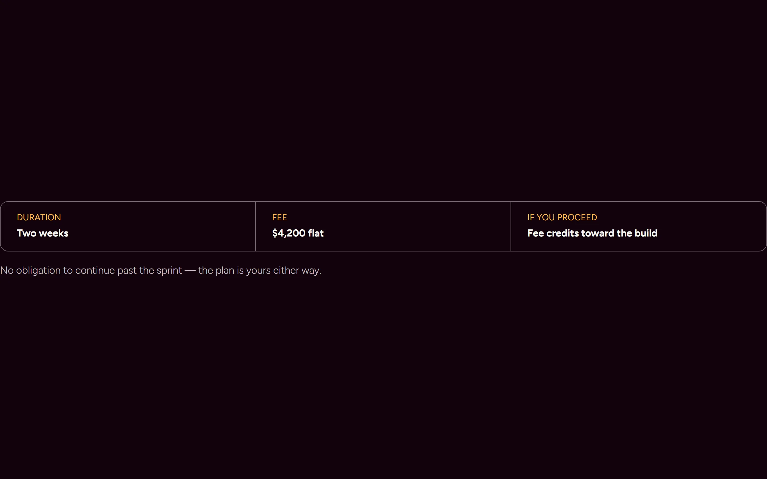 Spec Sheet — dark theme
