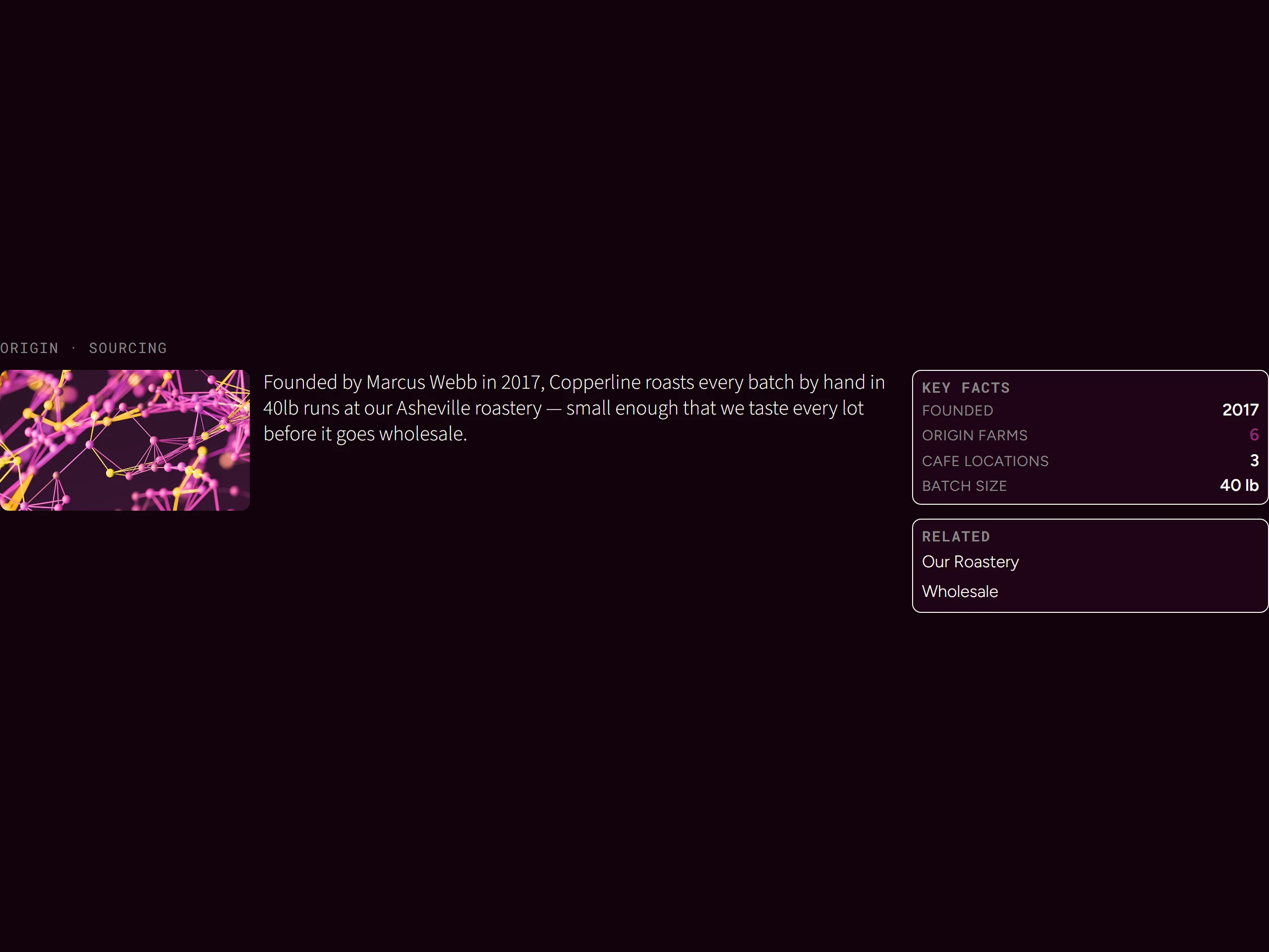 Info Panel — dark theme