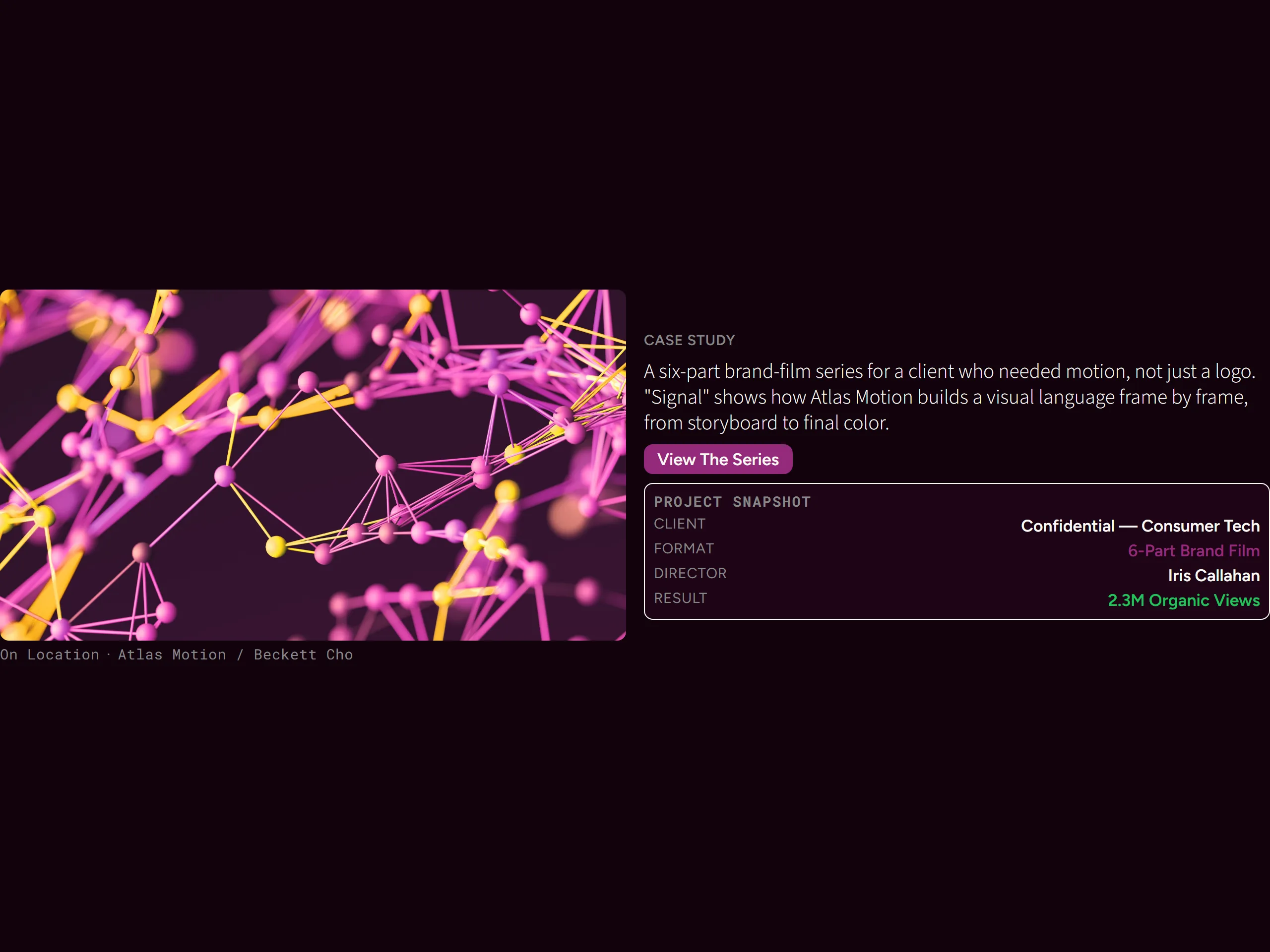 Split Panel — dark theme