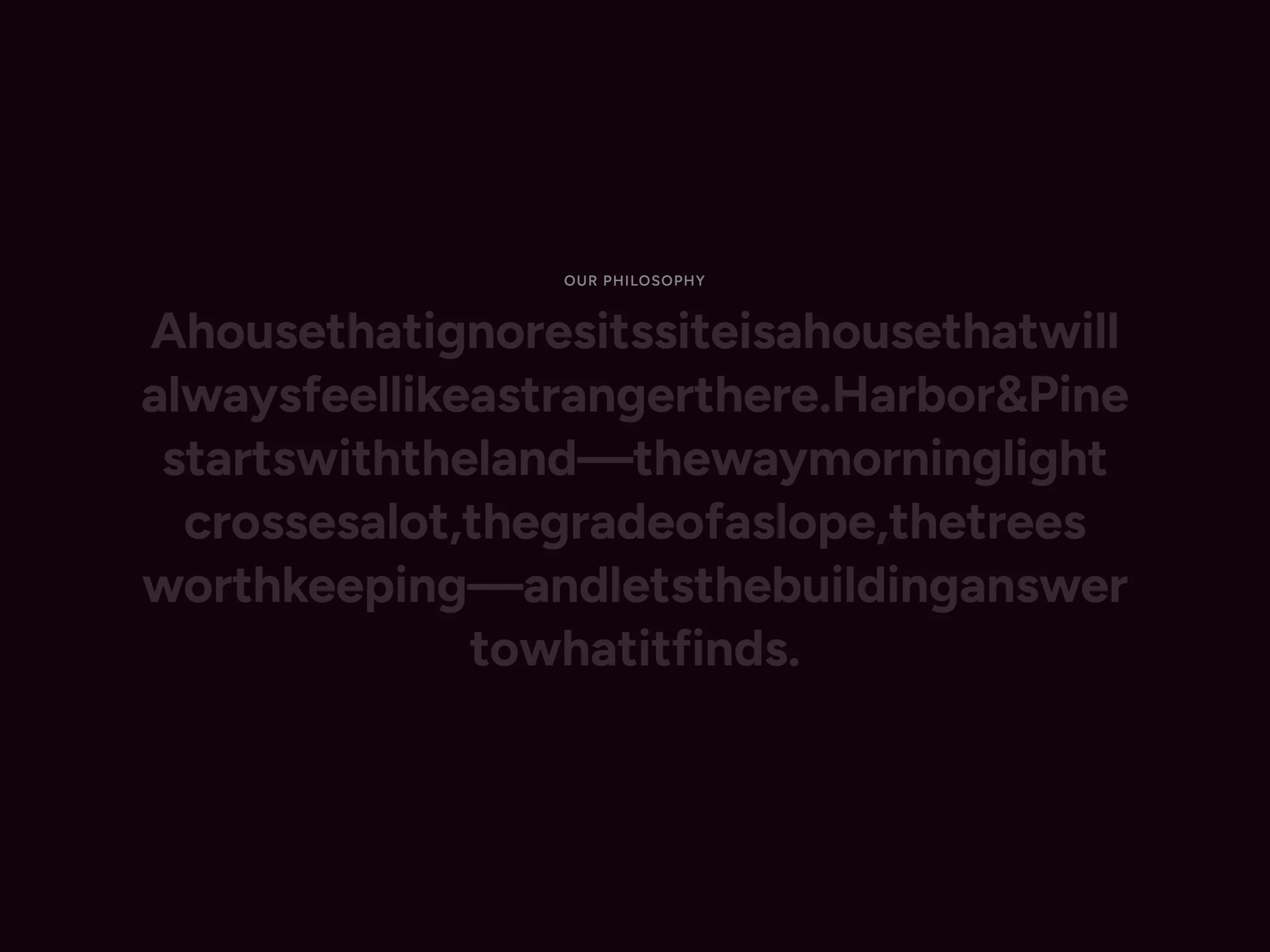 Text Reveal — dark theme