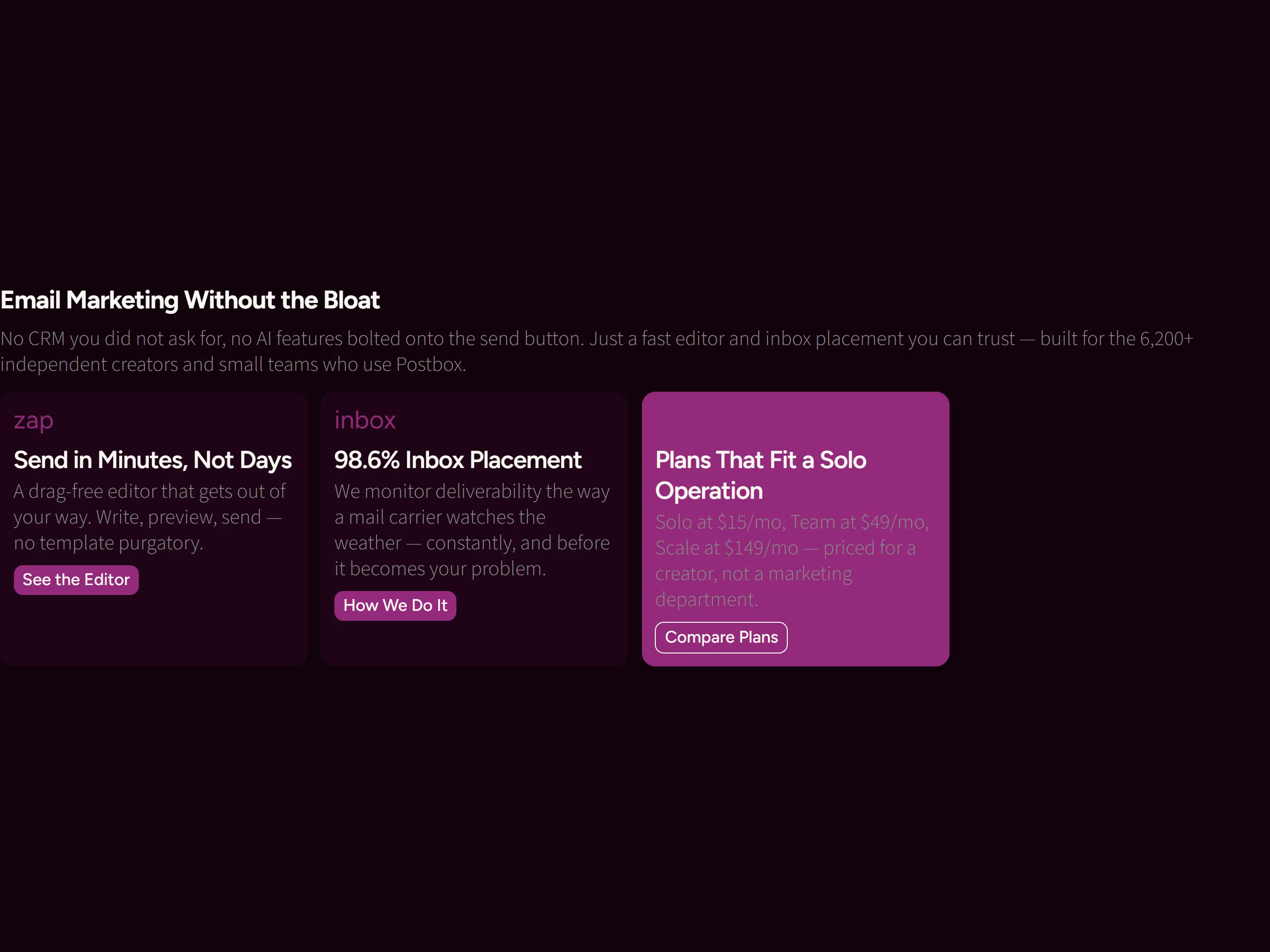 Card Grid — dark theme