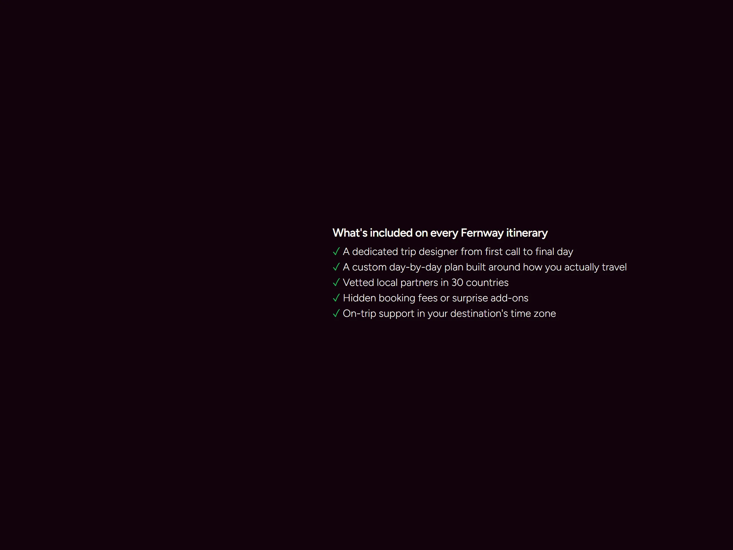 Checklist — dark theme