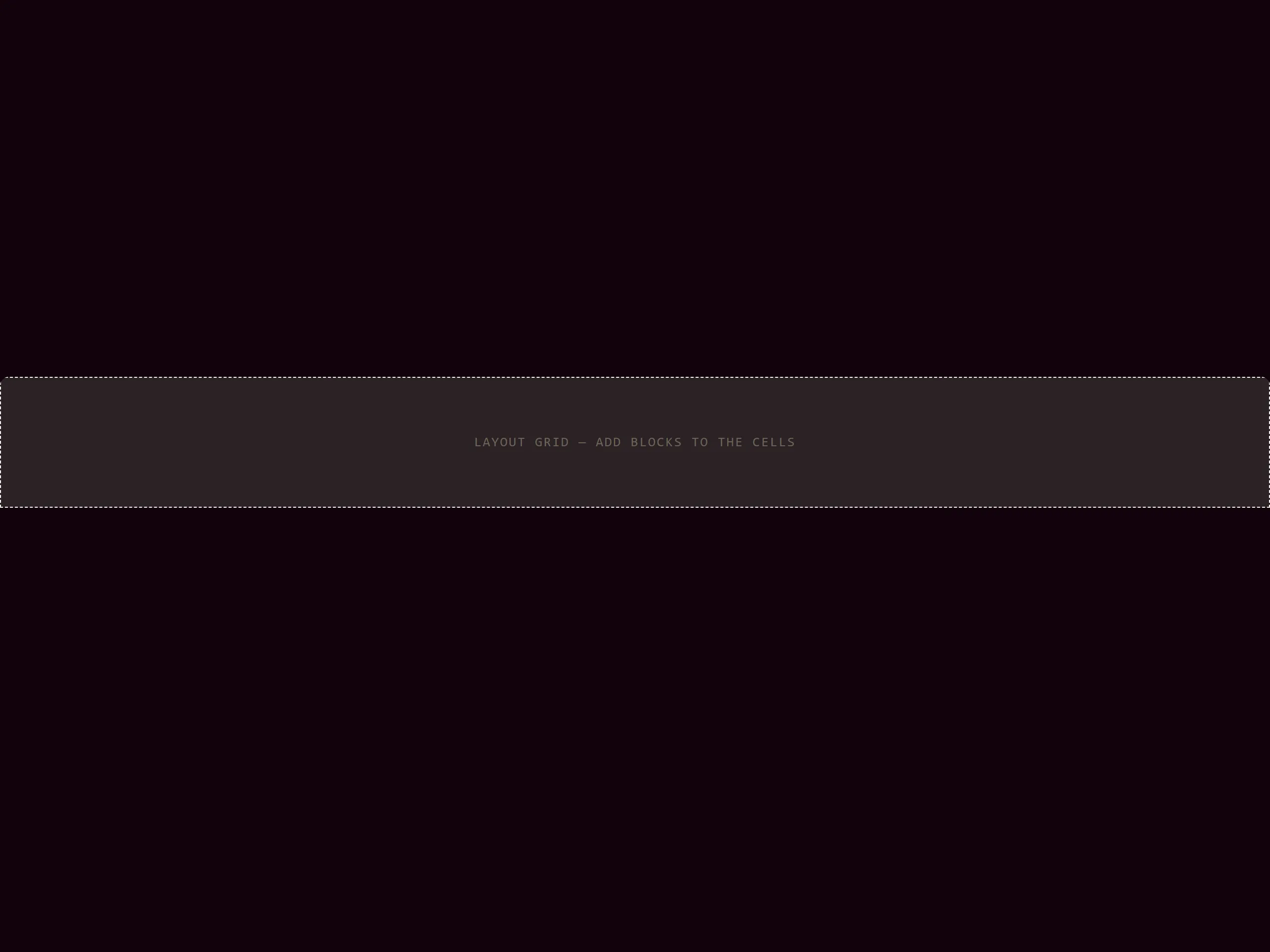 Layout Grid — dark theme