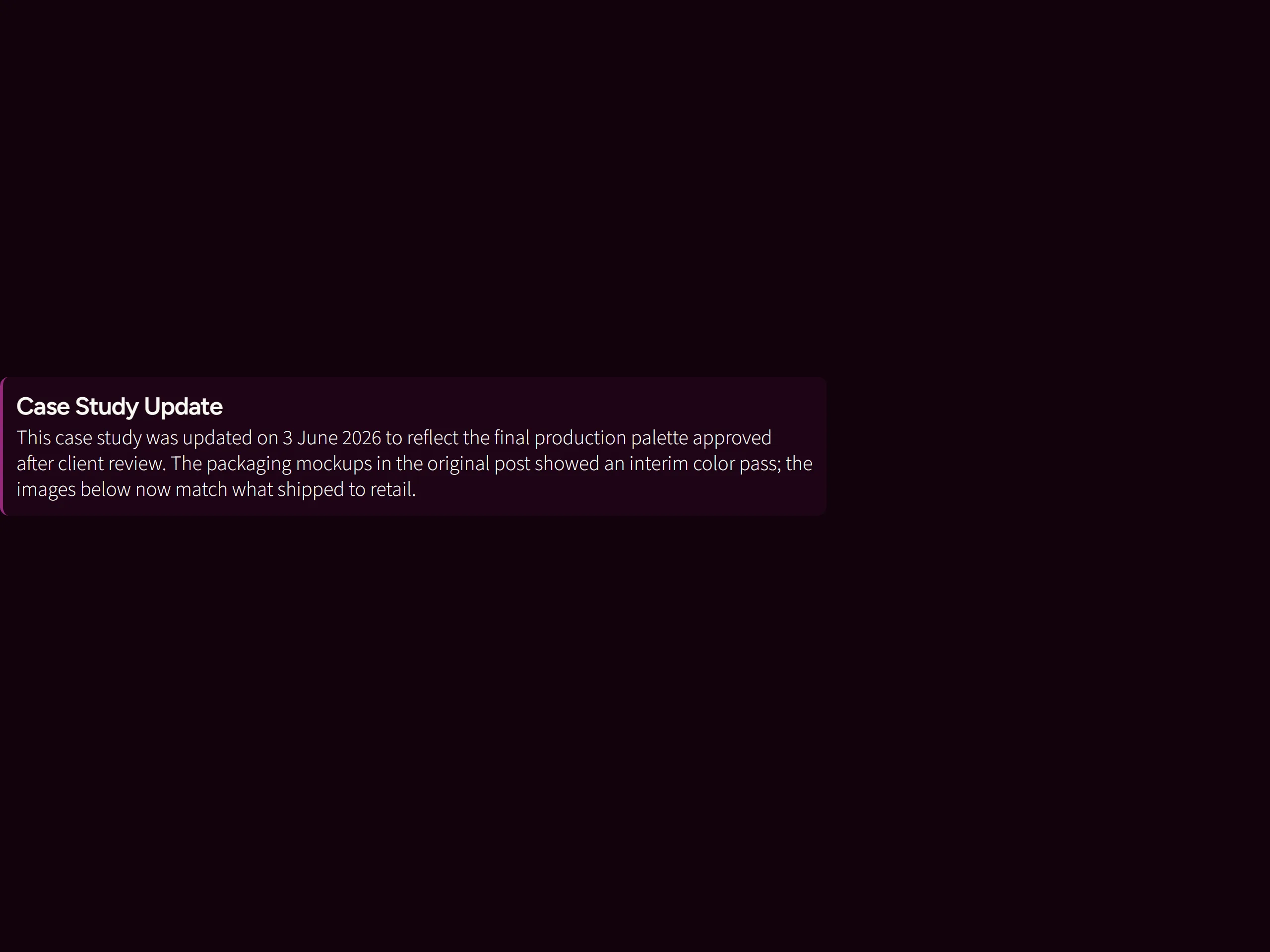 Post Notice — dark theme