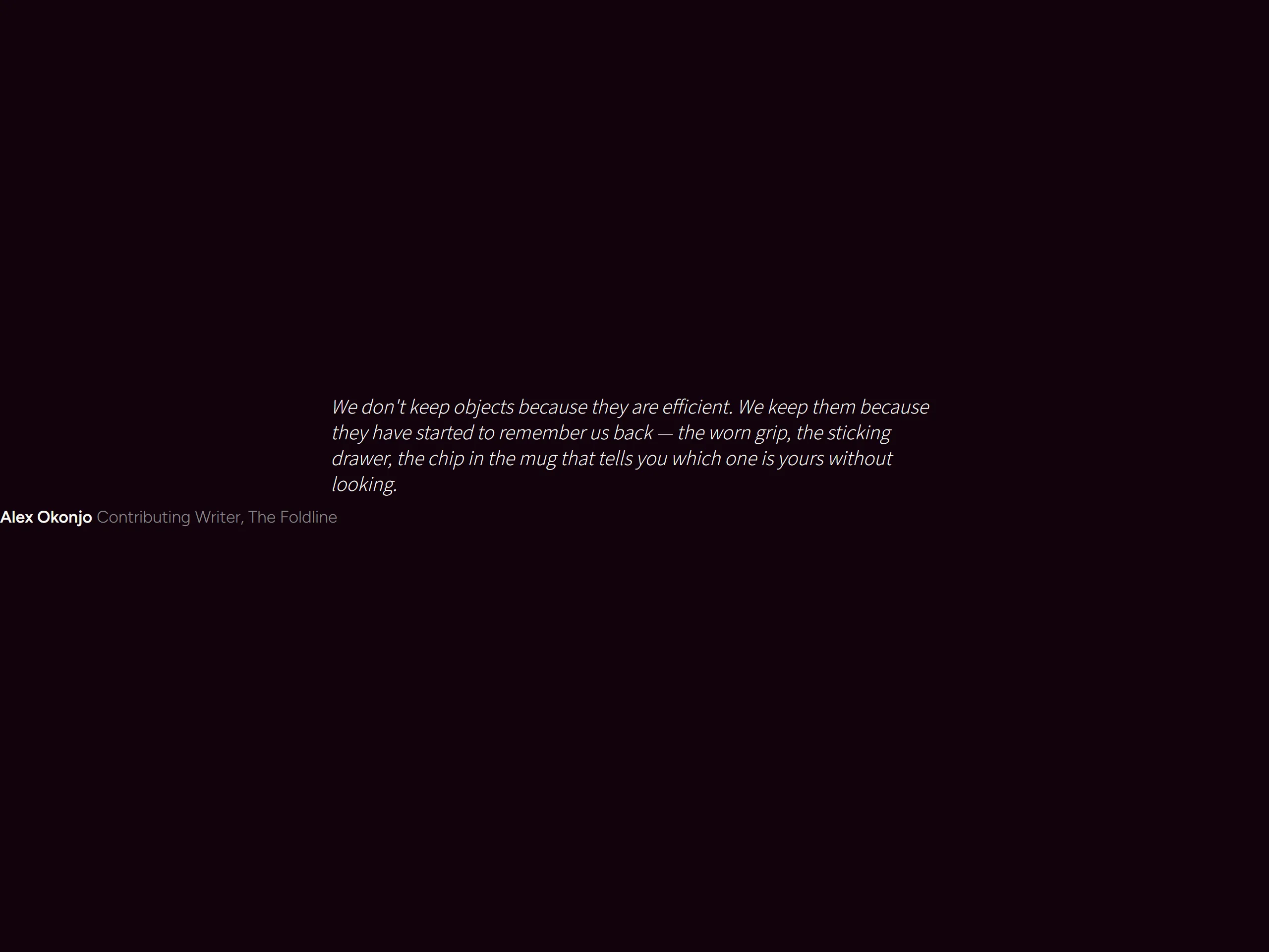 Pull Quote — dark theme