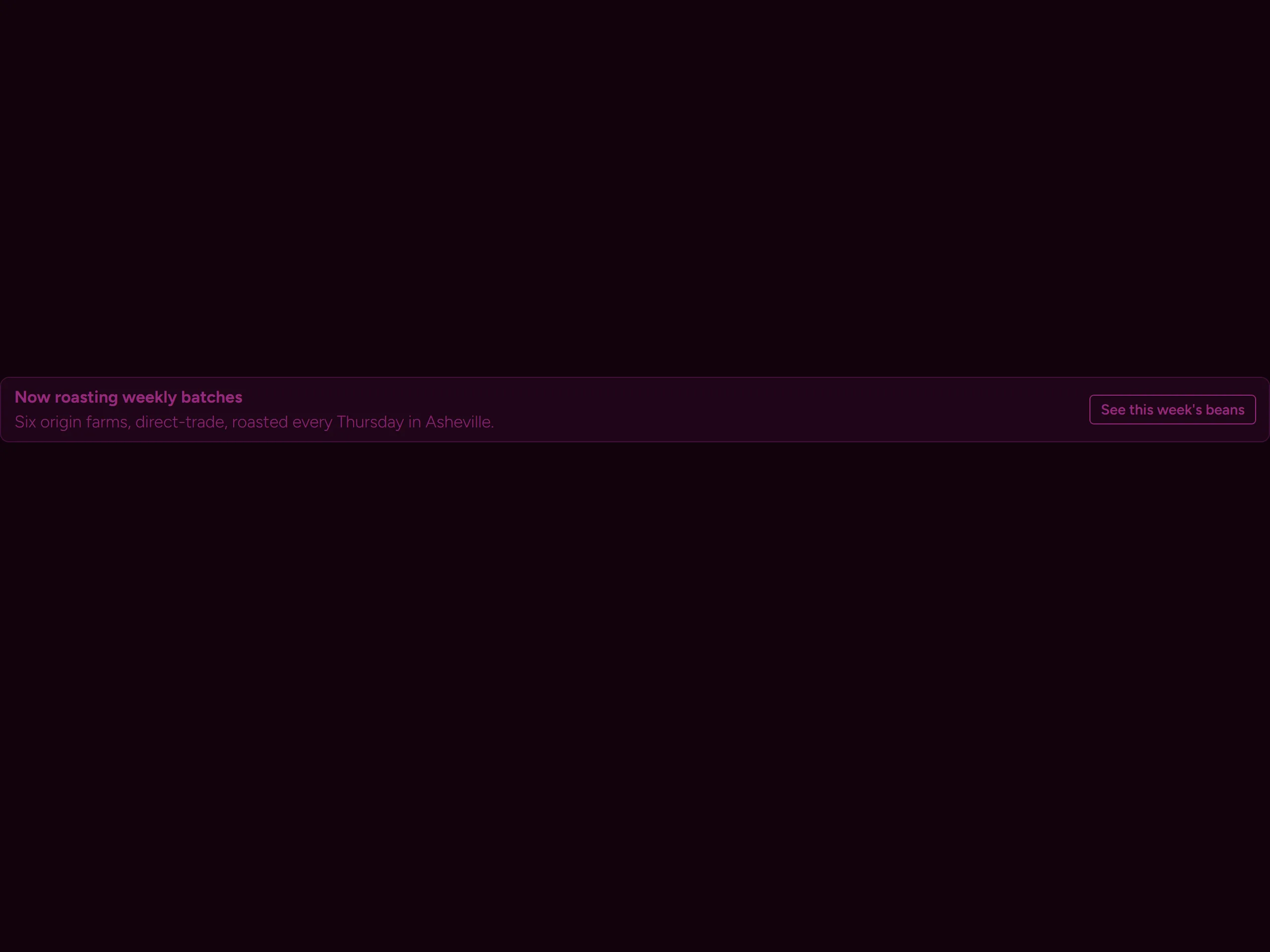 Banner — dark theme