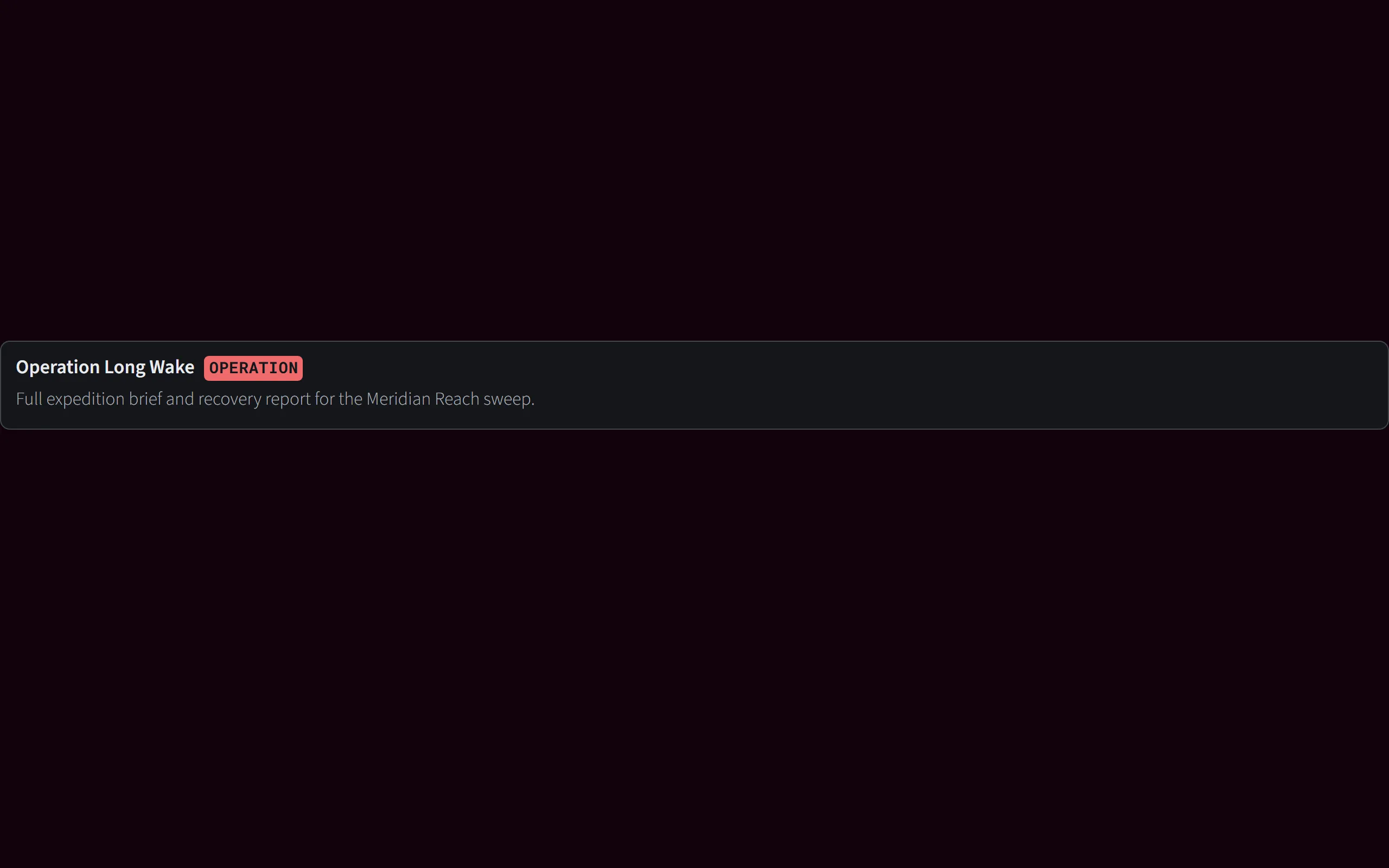 Signal Nav — dark theme