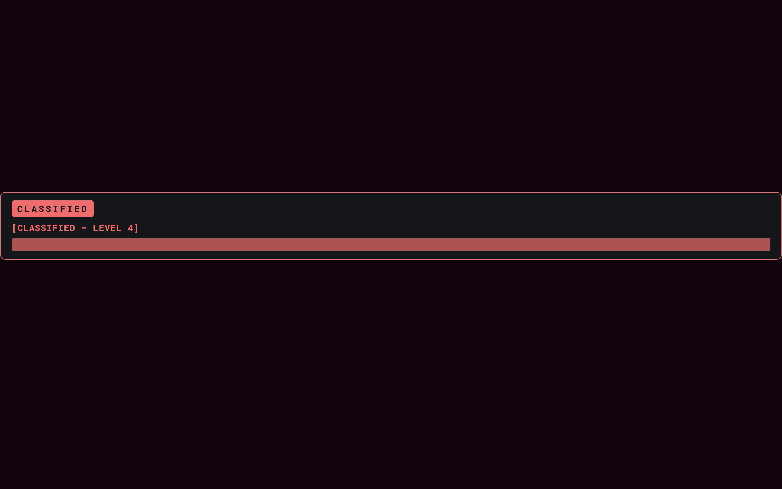 Signal Redacted — dark theme
