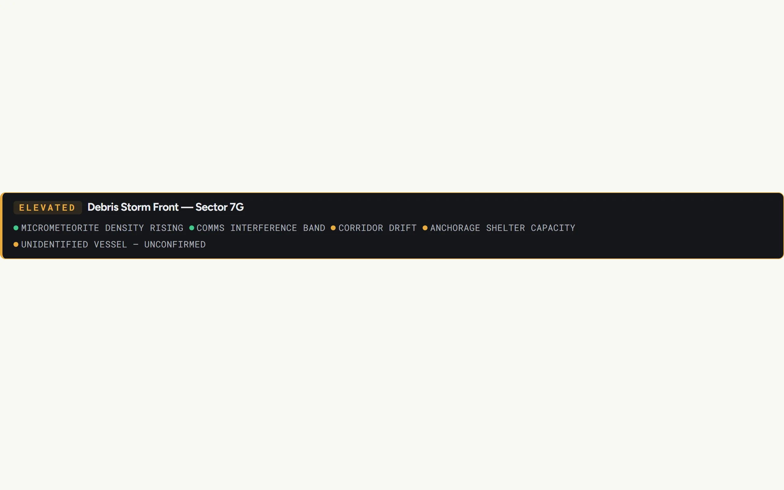 Signal Threat Panel — light theme